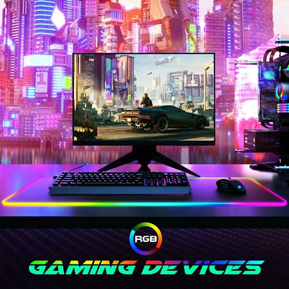Pad Mouse Gamer Rgb Luz Led 80cm X 30cm RGB-03