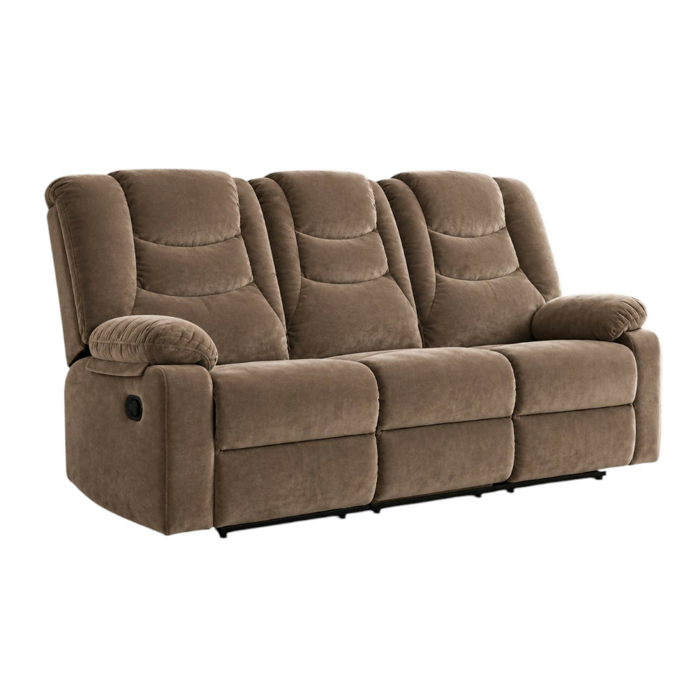 Sofá Reclinable 3 Puestos Color Café Kalerin Premium