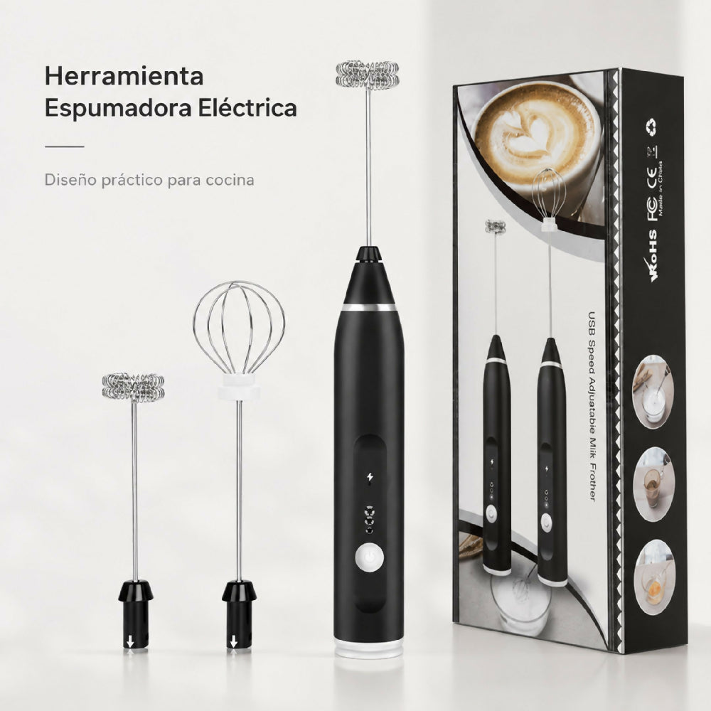 Mini Batidor Espumador Electrico De Leche Y Cafe Portatil A Bateria