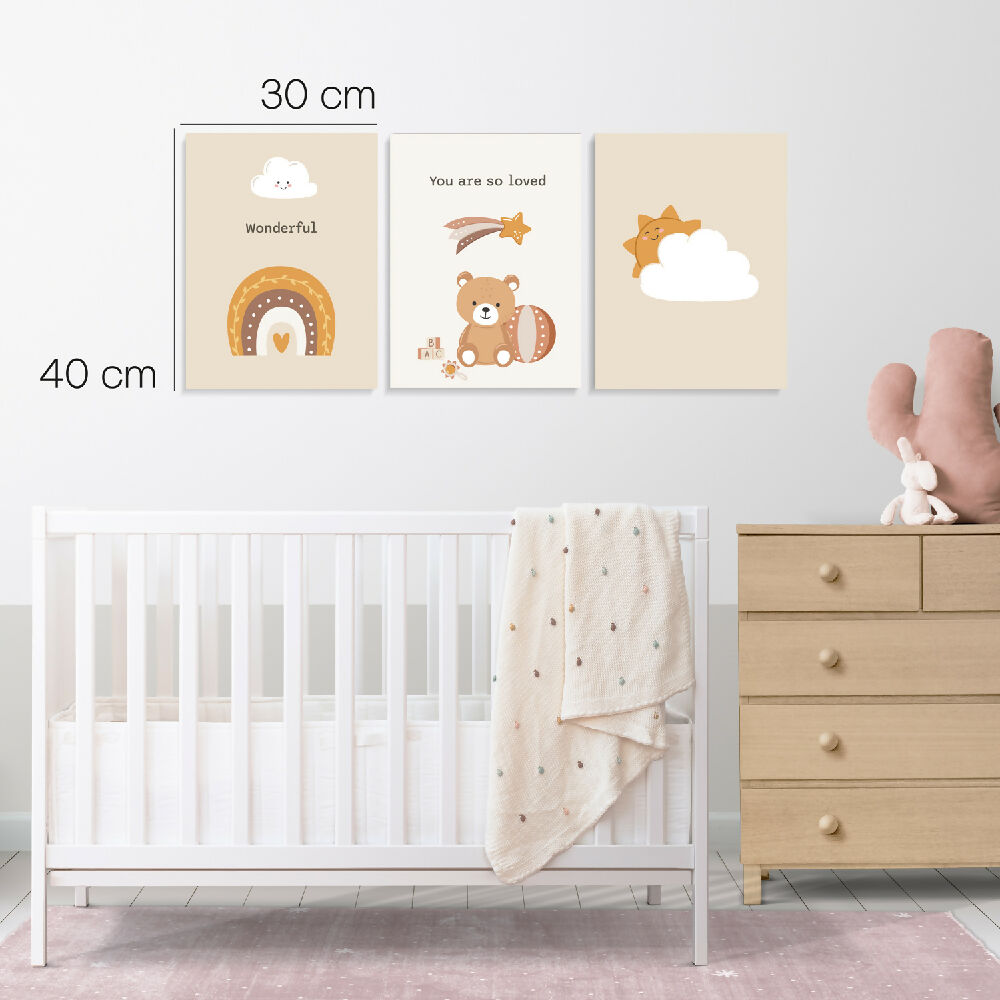 Cuadros Decorativos Triptico So Loved 30x40