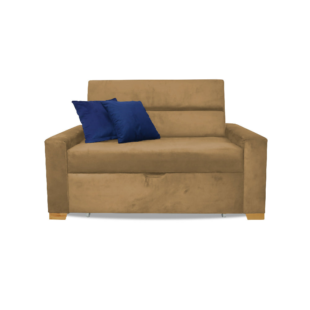 Sofacama Vogel Multifuncional Carrito Camel + Cojines Decorativos