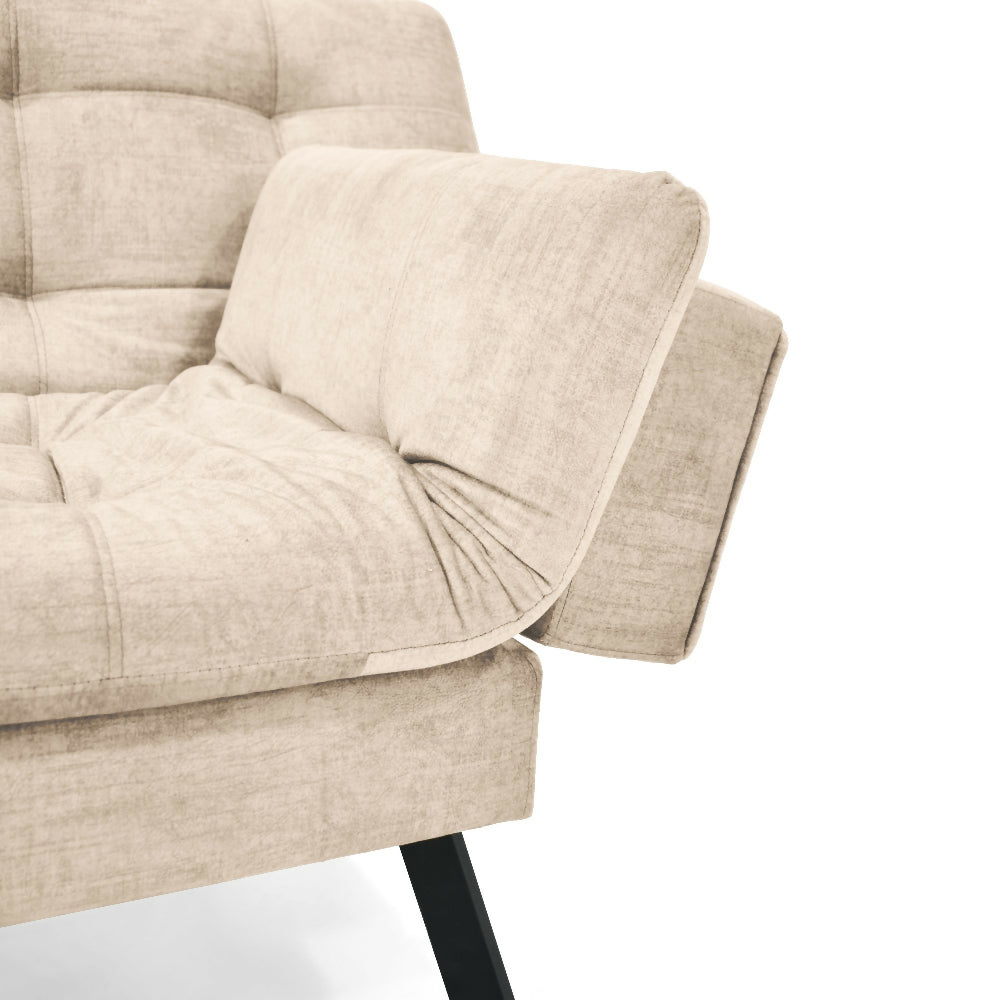 Sofa Cama Milan 176x90x78 Reclinable Tela Beige