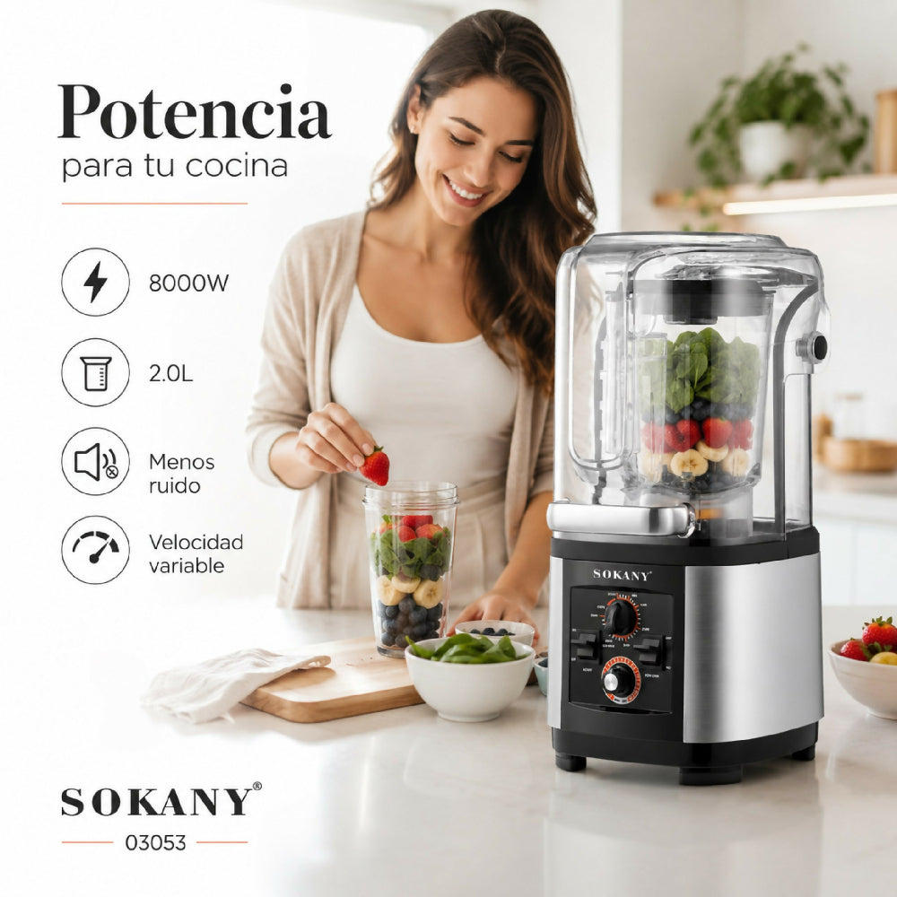Licuadora Profesional Comercial SOKANY SK-03053 Procesador De Alimentos