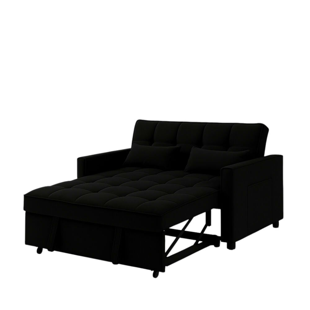 Sofa Cama 2 Puestos NegroTela Aeidi