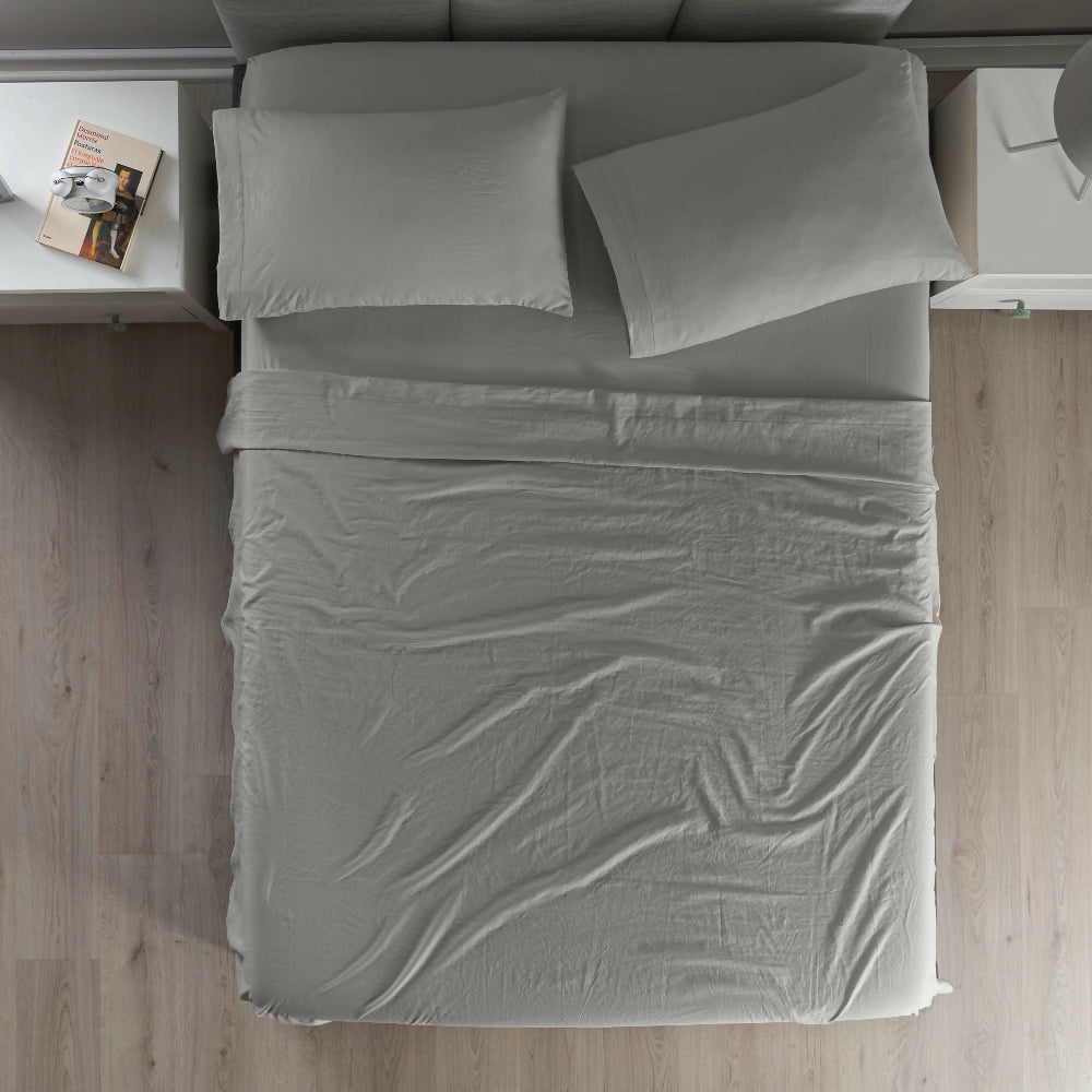Sábanas Viasoft Washed Gris, para Cama King