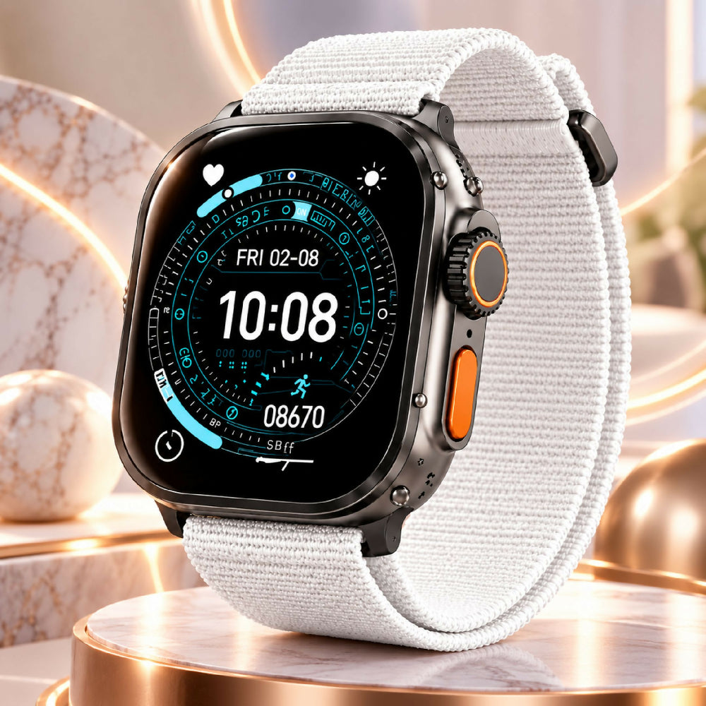 Smartwatch Plus ME53 Tecnología Portátil Con Visualización Amplia Y Acceso Rápido Blanco