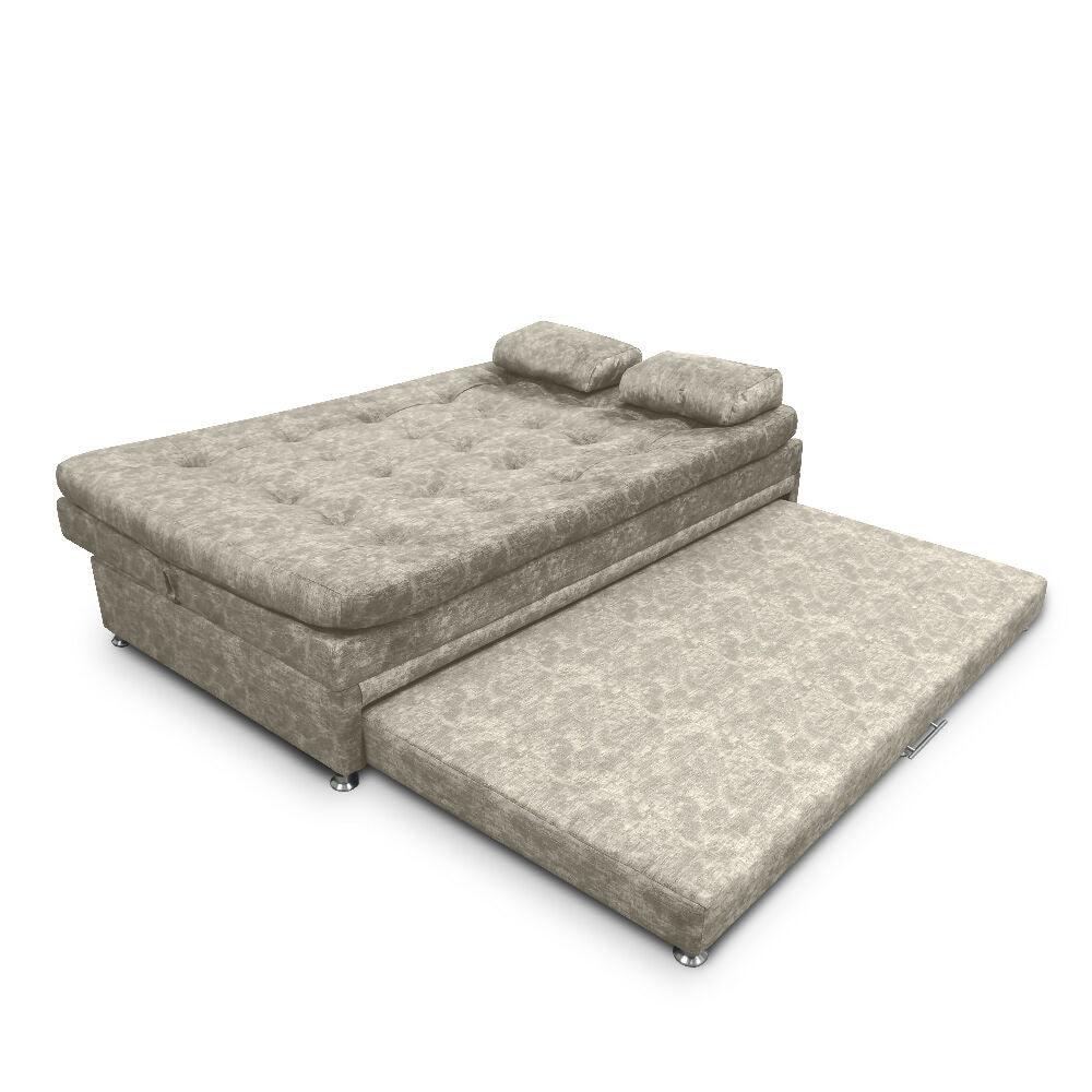 Sofa cama Nido Tarima Olsen Tela Camel - Incluye Cojines