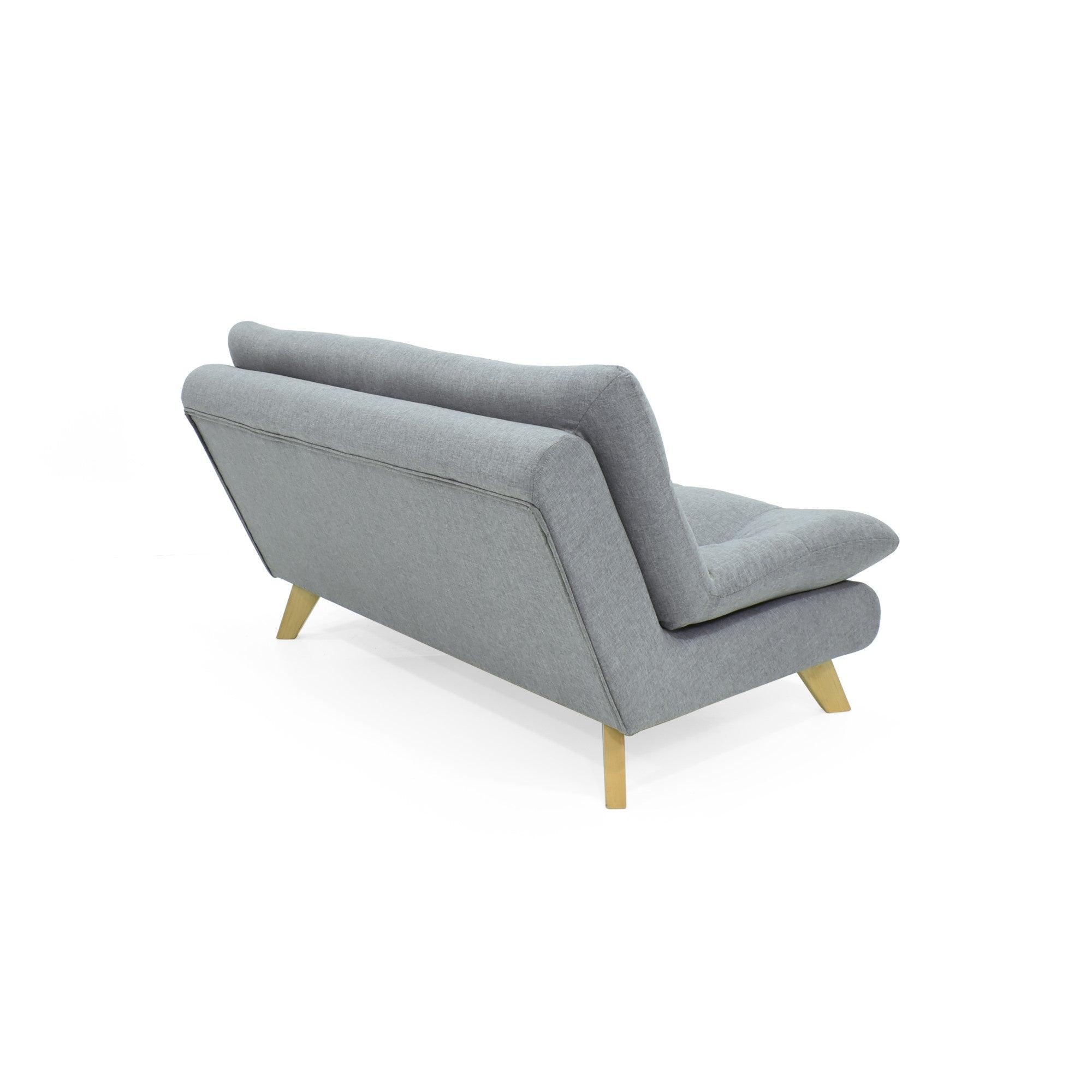 Sofa 2 Puestos Toulouse 140X92x80 Tela Plata