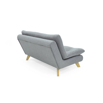 Sofa 2 Puestos Toulouse Tela Poliester Plata