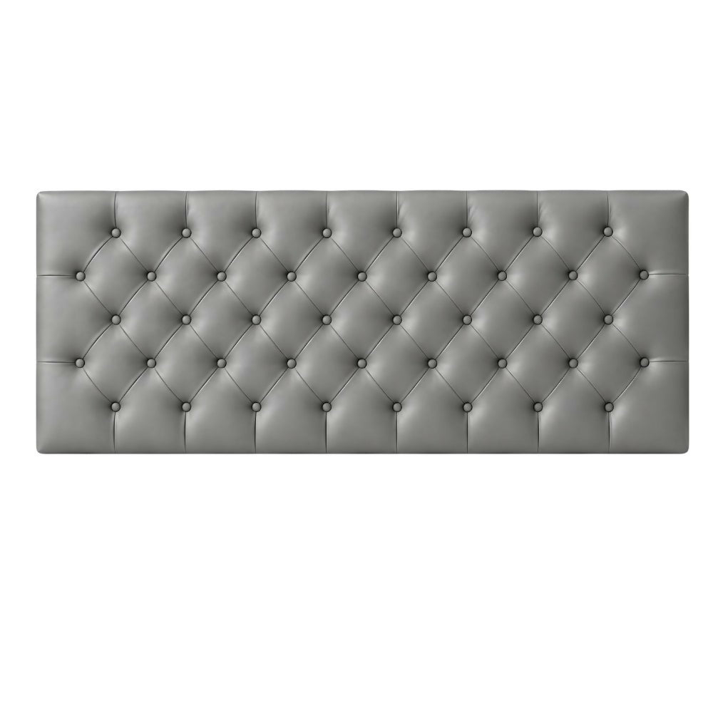 Cabecero Queen 160x60 Rombos Gris Sintético