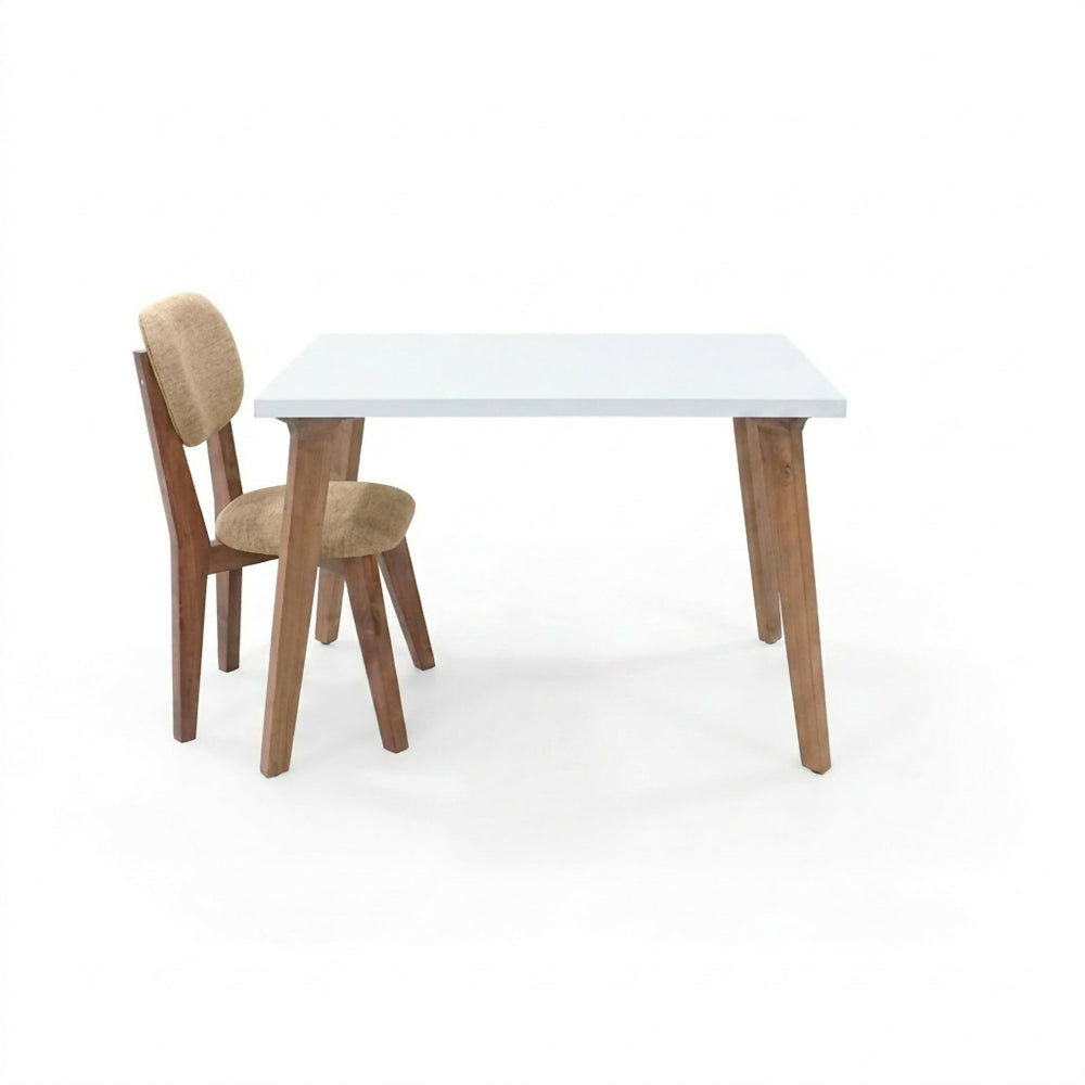 Silla de Comedor Adela 50x51.5x93 Tela Beige