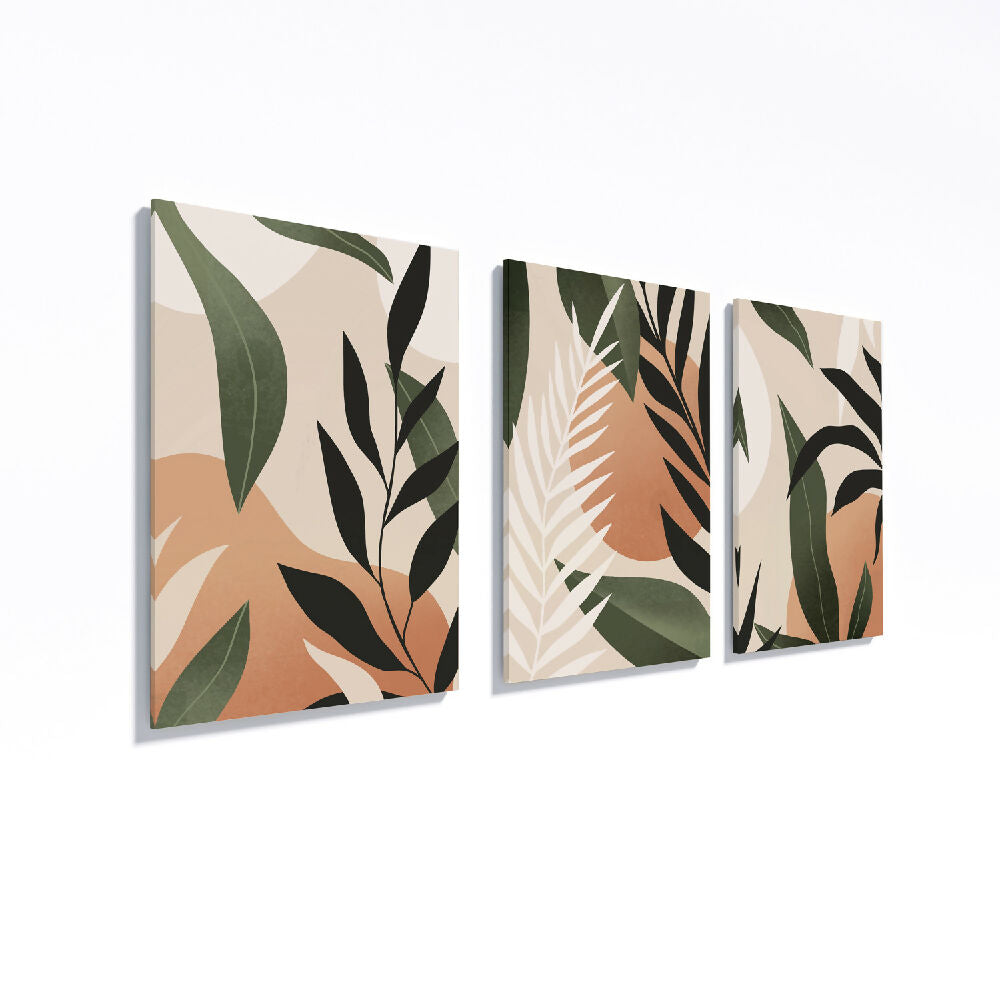 Triptico Ecos del bosque 37 cm × 50 cm