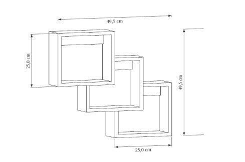 Repisa Ali, Beige y Blanco, X 3 módulos - VIRTUAL MUEBLES