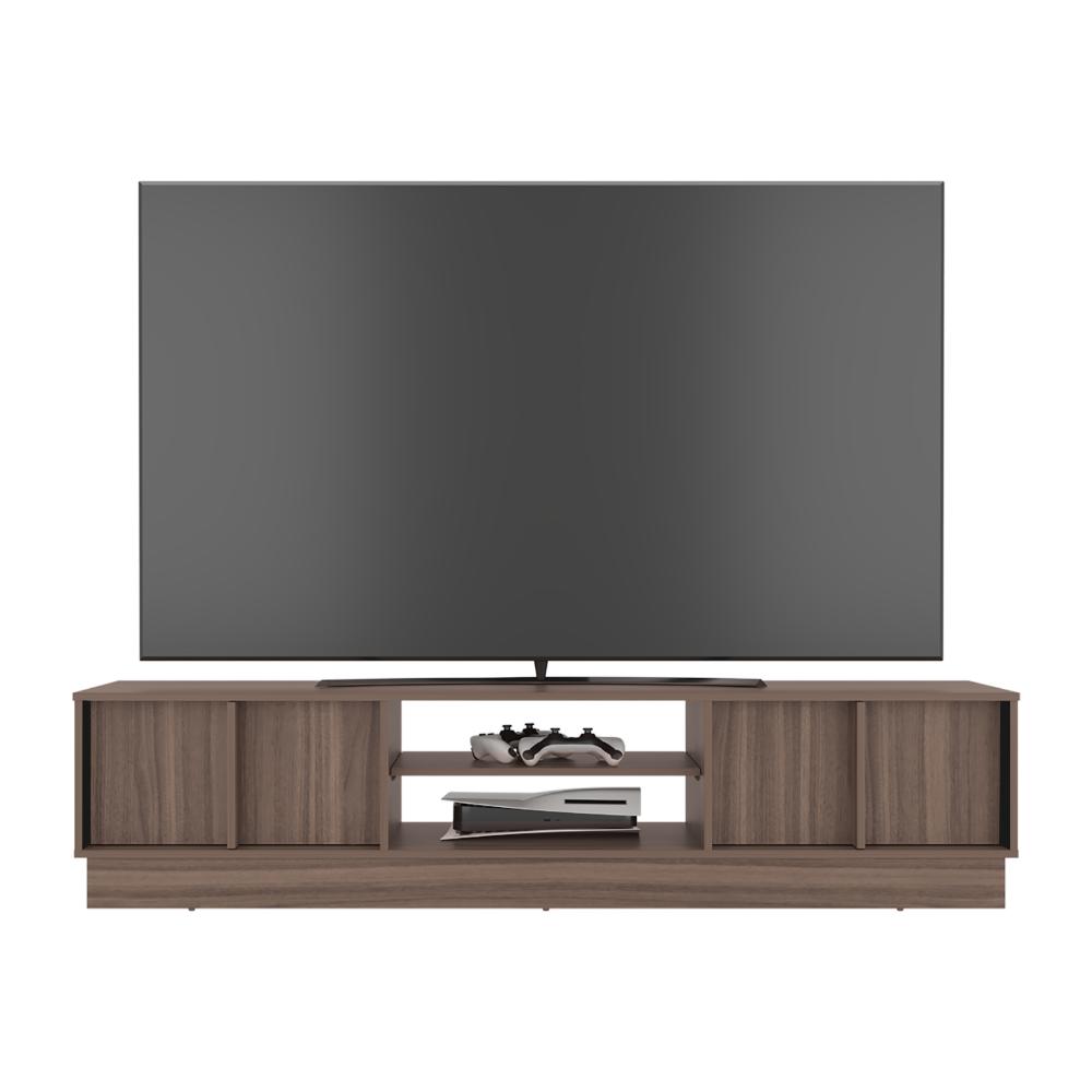 Mesa Para Tv Caobe, Avellana y Wengue, Para Televisor de Hasta 75 Pulgadas con cuatro puertas