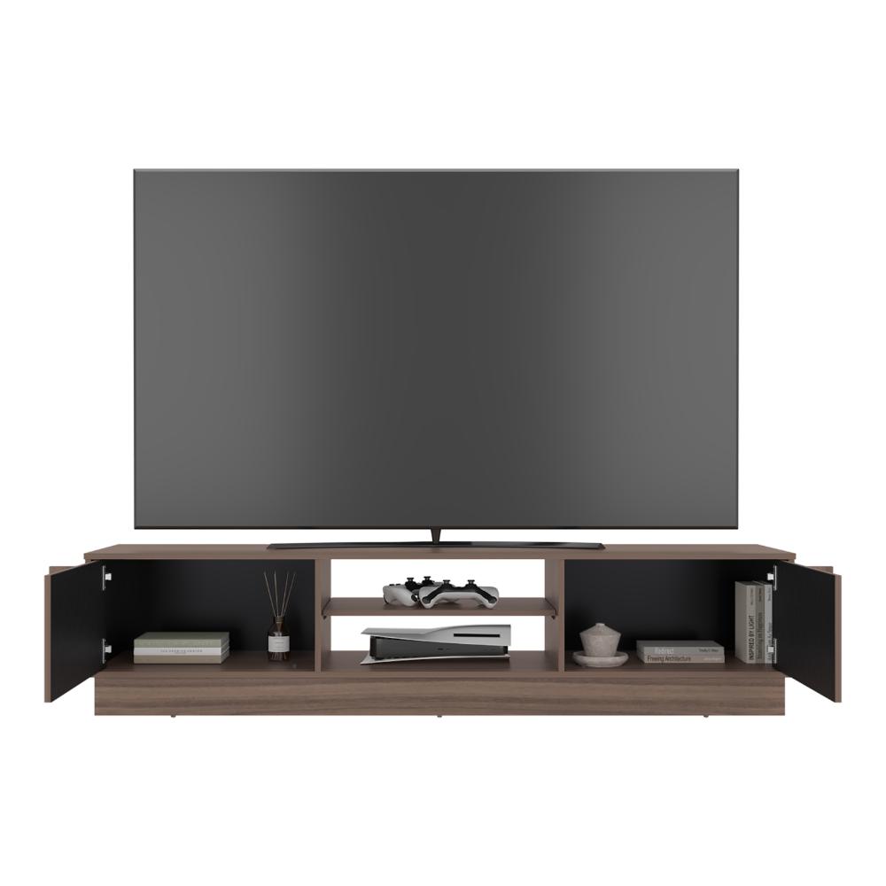Mesa Para Tv Caobe, Avellana y Wengue, Para Televisor de Hasta 75 Pulgadas con cuatro puertas