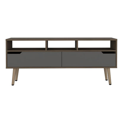Mesa Para Tv Raichel, Nogal y Plata Oscuro, Para Televisor de 60 Pulgadas