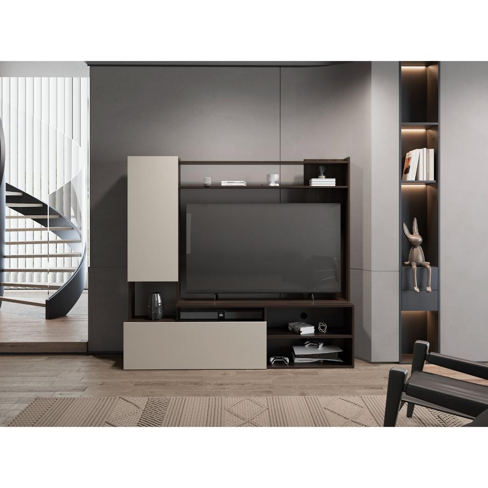 Mesa Para Tv Nocli, Capri y Nogal Europeo, Para Televisor Hasta 60 Pulgadas