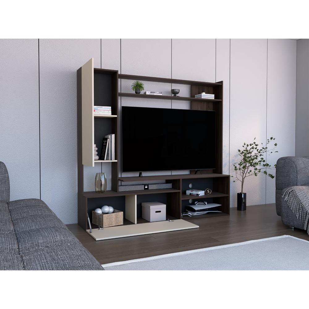 Mesa Para Tv Nocli, Capri y Nogal Europeo, Para Televisor Hasta 60 Pulgadas