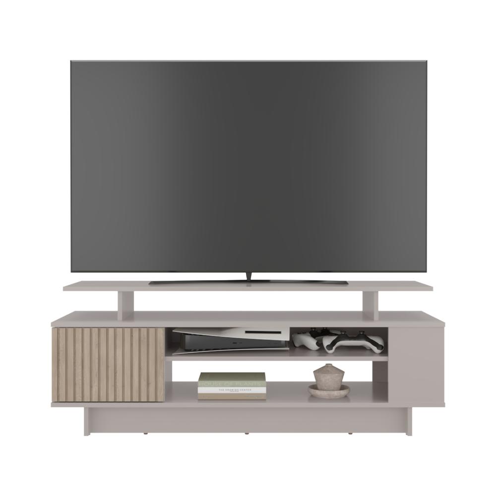Mesa de TV Bowie, Capri + Dekowall y Roble Natural, para Televisor hasta 55 Pulgadas