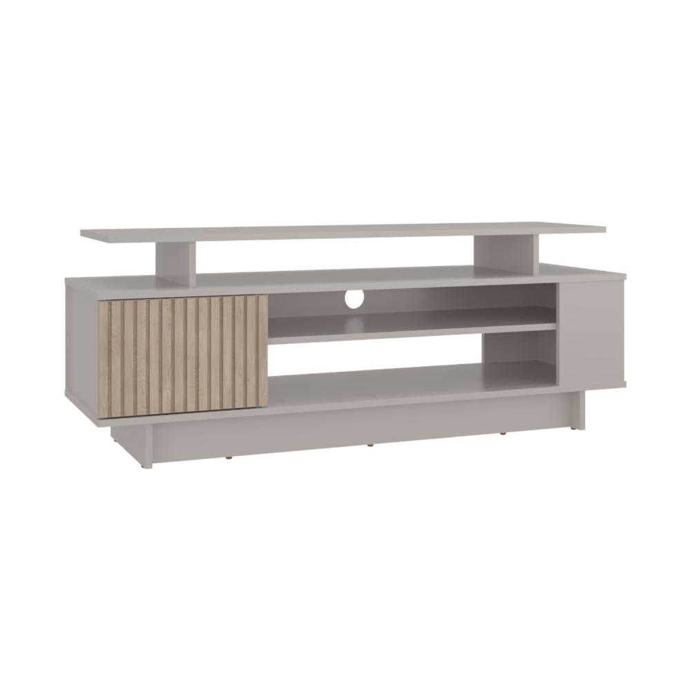 Mesa de TV Bowie, Capri + Dekowall y Roble Natural, para Televisor hasta 55 Pulgadas