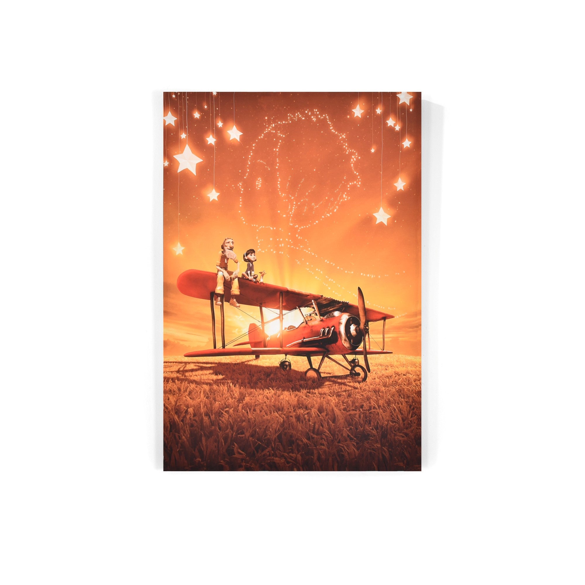 Cuadro Decorativo Avion Principito XL 120X80 cm - Impresion en Tela