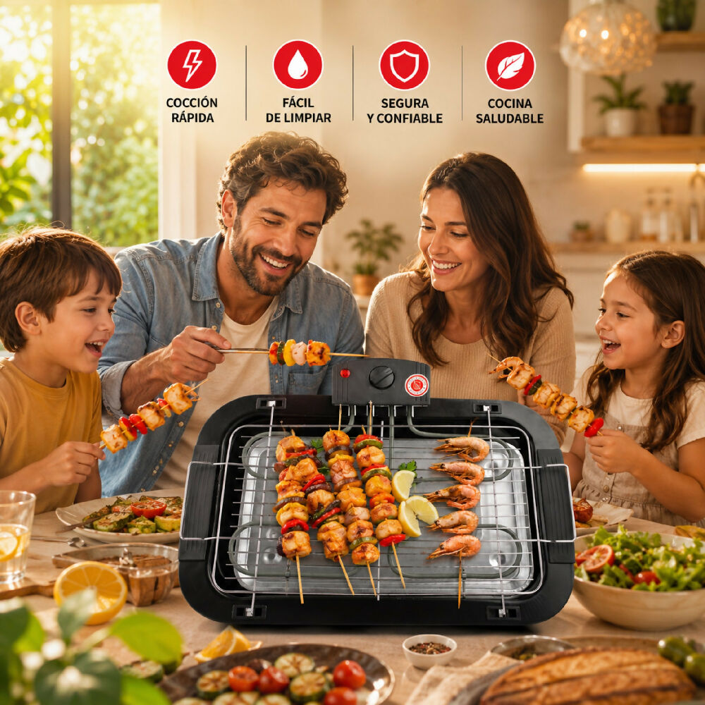 Parrilla Eléctrica Bbq RAF R.95301-110 Asador De Interiores 2000W