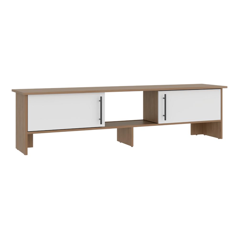 Mesa Para Tv Dago, Kronos Fresno y Kronos Blanco, Para Televisor de Hasta 65 Pulgadas con dos puertas ZF