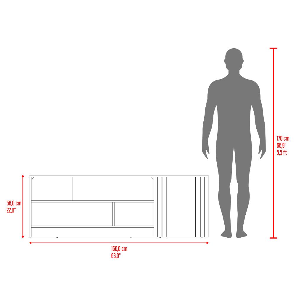 Mesa para TV Arion, Fresno Europeo y Capri, para Televisor Máximo 65"