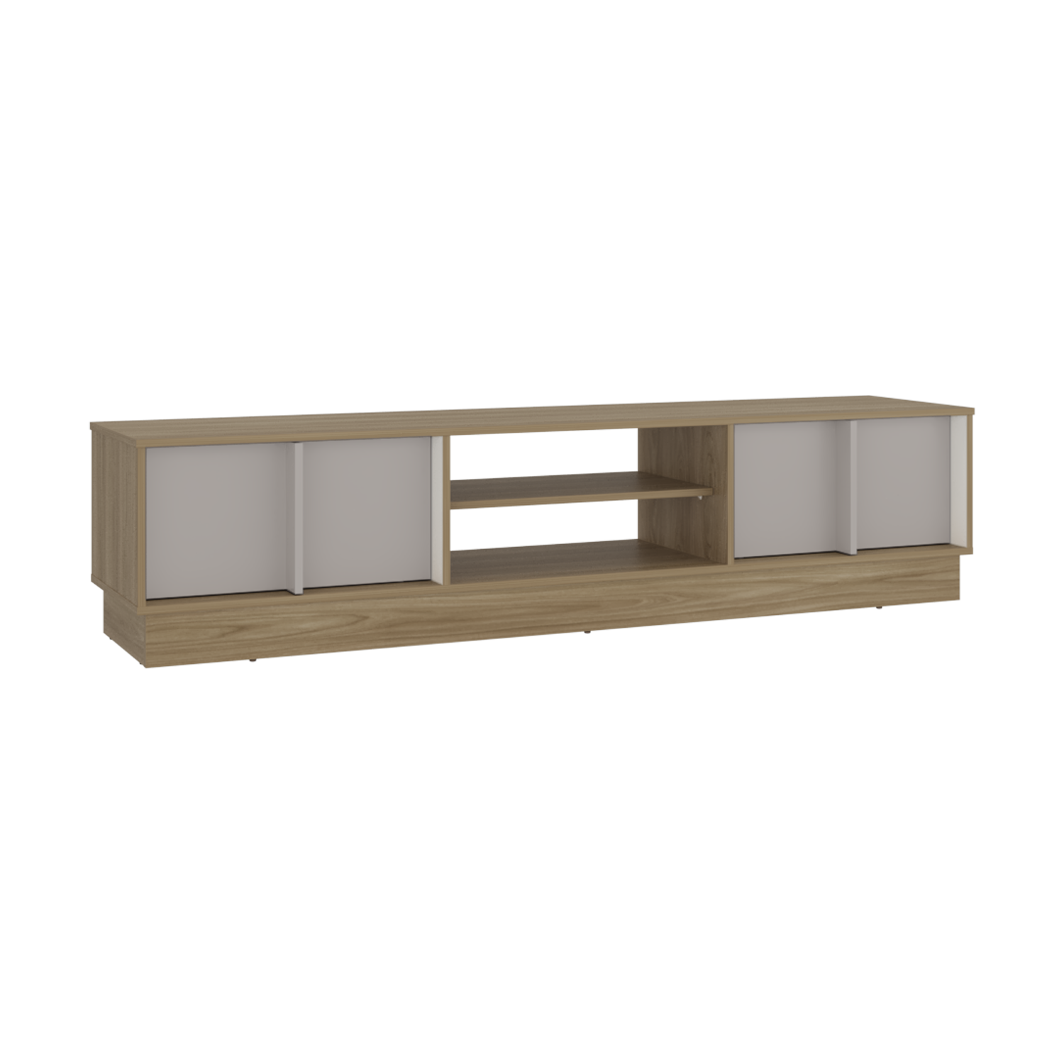 Mesa Para Tv Caobe, Fresno Europeo y Capri, Para Televisor de Hasta 75 Pulgadas con cuatro puertas