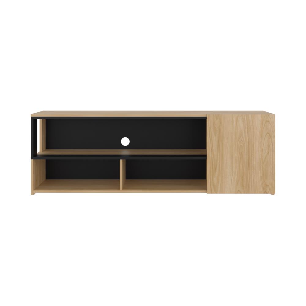 Mesa para TV Noland, Fresno Europeo y Wengue, para Televisor hasta 65"