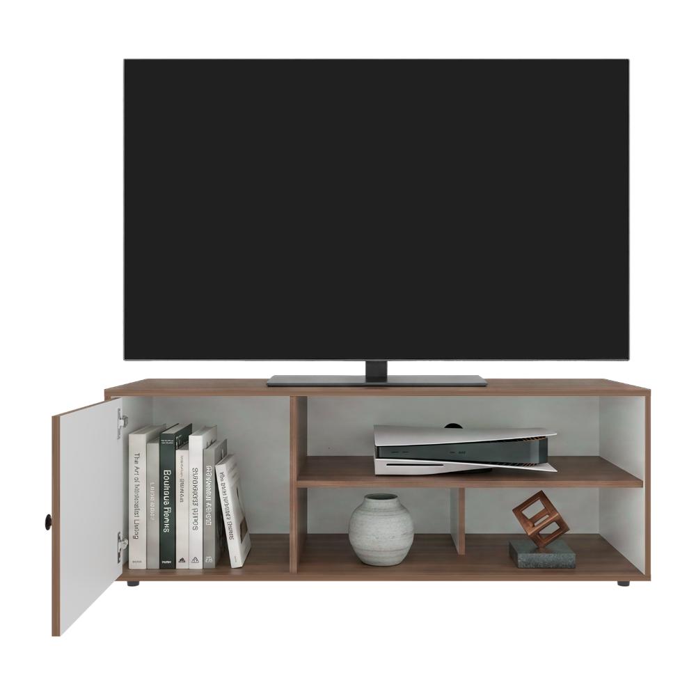 Mesa para TV Noah, Castaño y Blanco, para TV de hasta 55 Pulgadas
