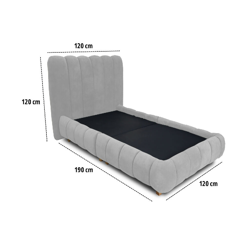 Basecama Praga Modular Gris 120 Semidoble mas Espaldar