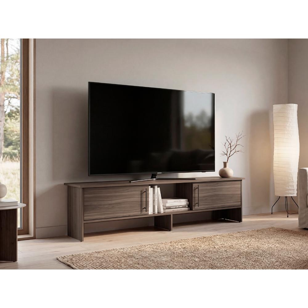 Mesa Para Tv Dago,Avellana, Para Televisor de Hasta 65 Pulgadas con dos puertas ZF