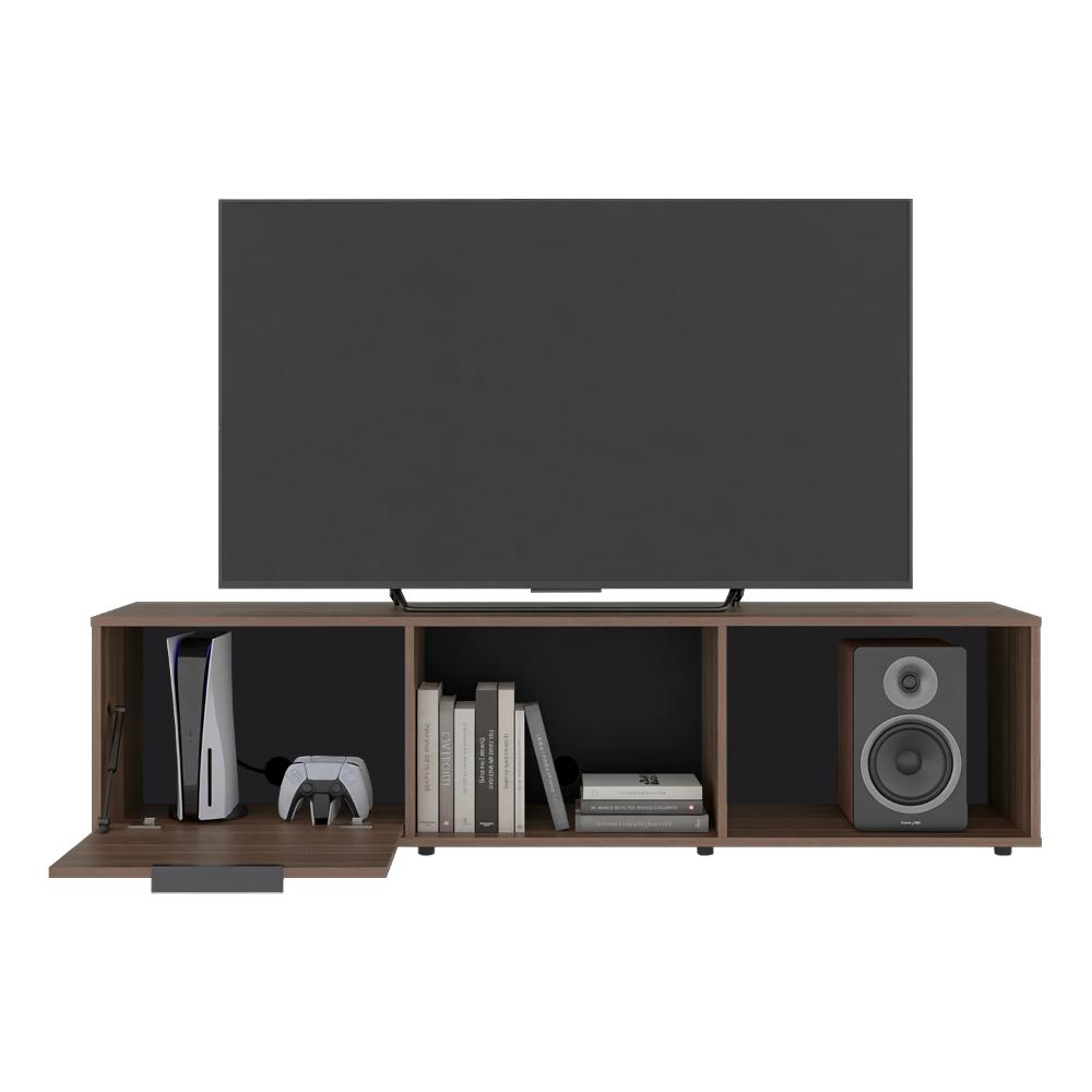 Mesa para TV Dorne, Avellana, con Puerta Abatible, para Televisor hasta 65"