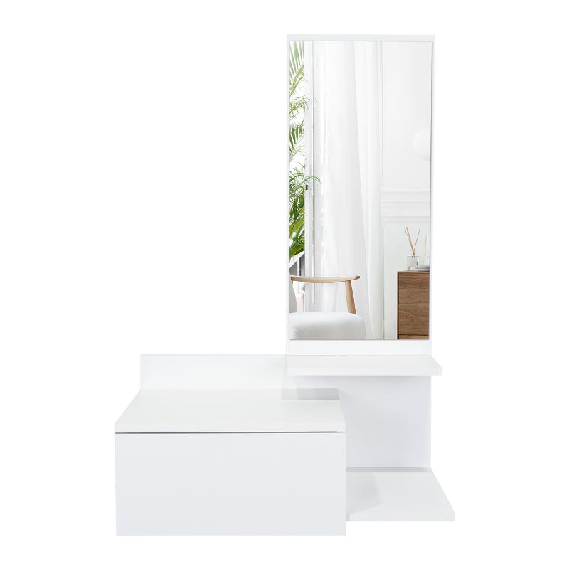 Mesa Flotante Recibidor Viena, Blanco, con un Cajón