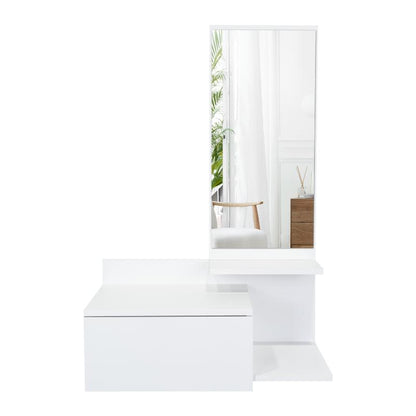 Mesa Flotante Recibidor Viena, Blanco, con un Cajón