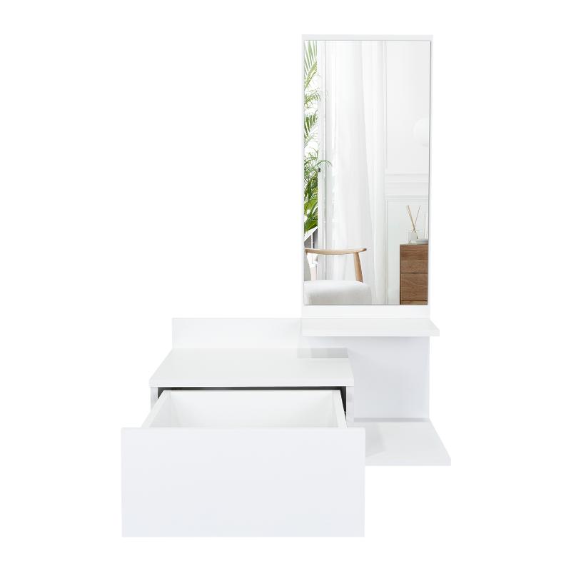 Mesa Flotante Recibidor Viena, Blanco, con un Cajón