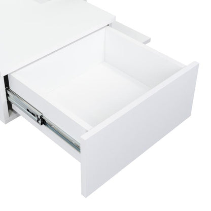 Mesa Flotante Recibidor Viena, Blanco, con un Cajón