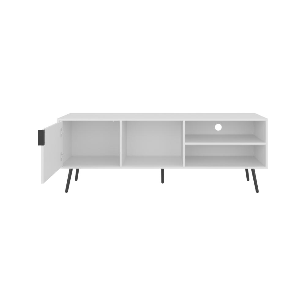 Mesa para TV Vulanno, Blanco Duqueza, con una puerta abatible 70" ZF