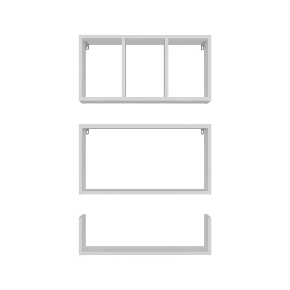 Repisa Trego, Blanco Duqueza, con Espacio para Ubicar Objetos Decorativos ZF