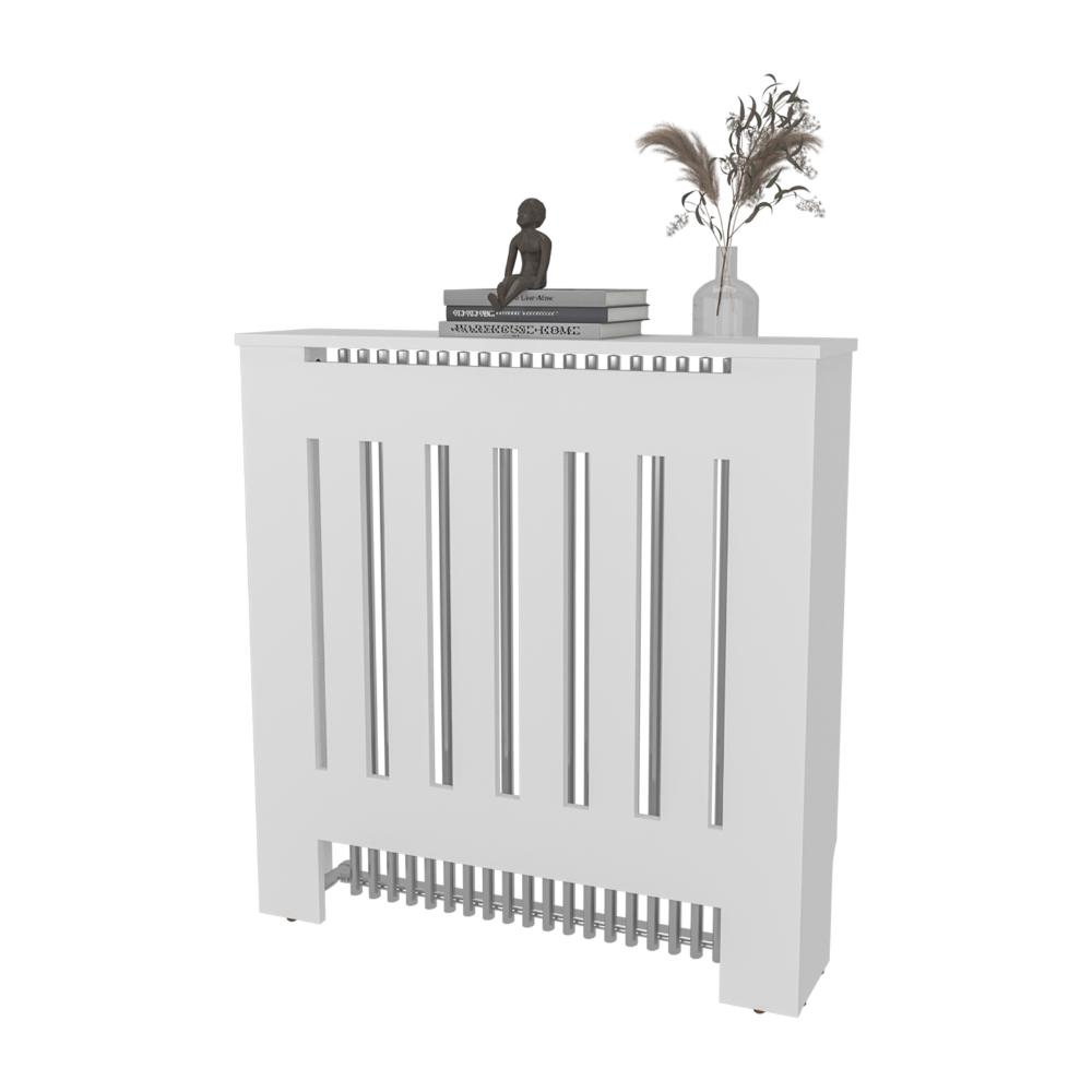 Cubierta para Radiador Linn, Blanco Duqueza, cuenta con espacio para colocar objetos decorativos ZF