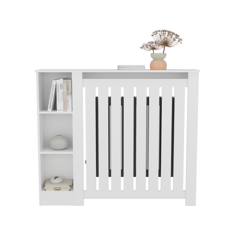 Cubierta para Radiador Joseph, Blanco Duqueza, Con espacios para objetos decorativos ZF