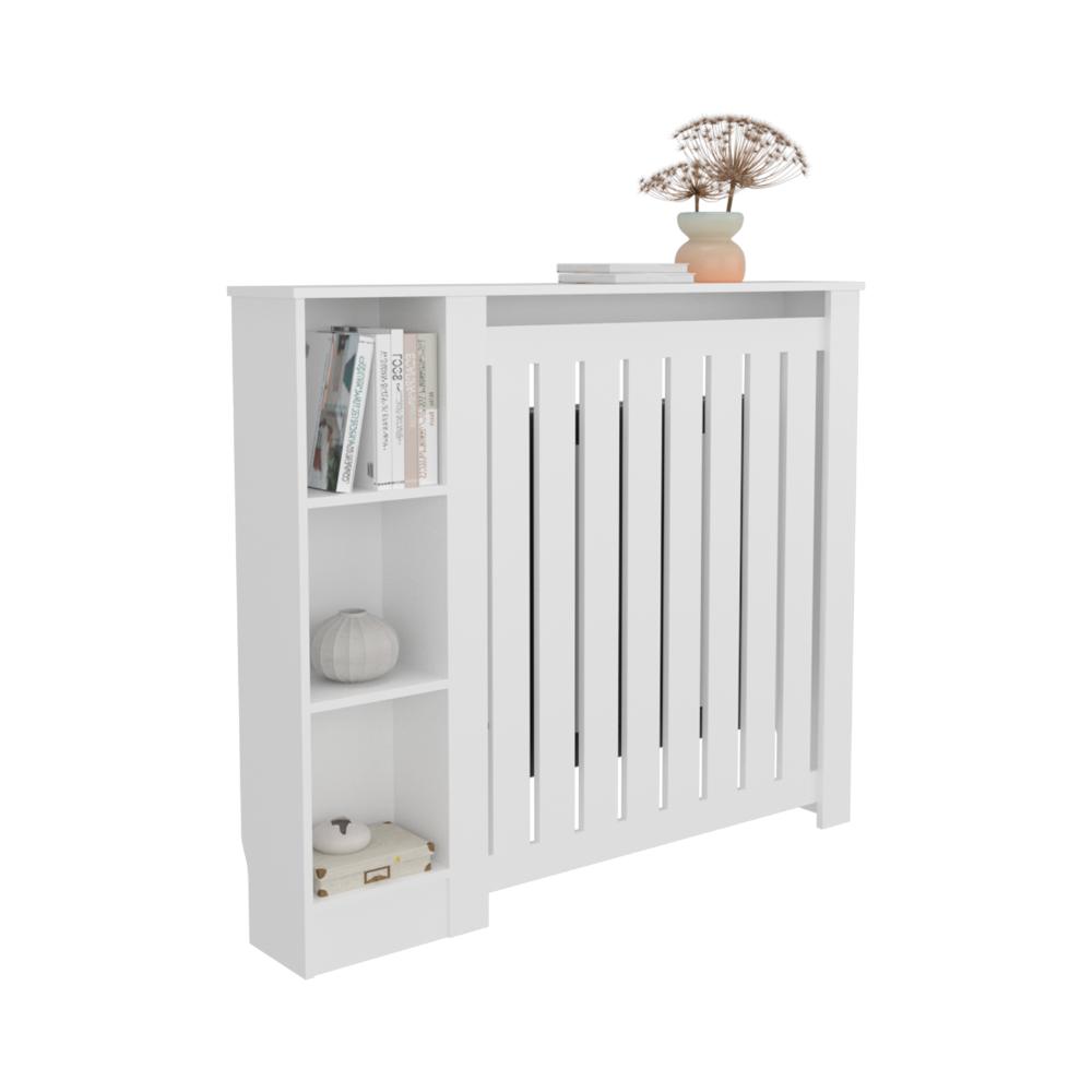 Cubierta para Radiador Joseph, Blanco Duqueza, Con espacios para objetos decorativos ZF