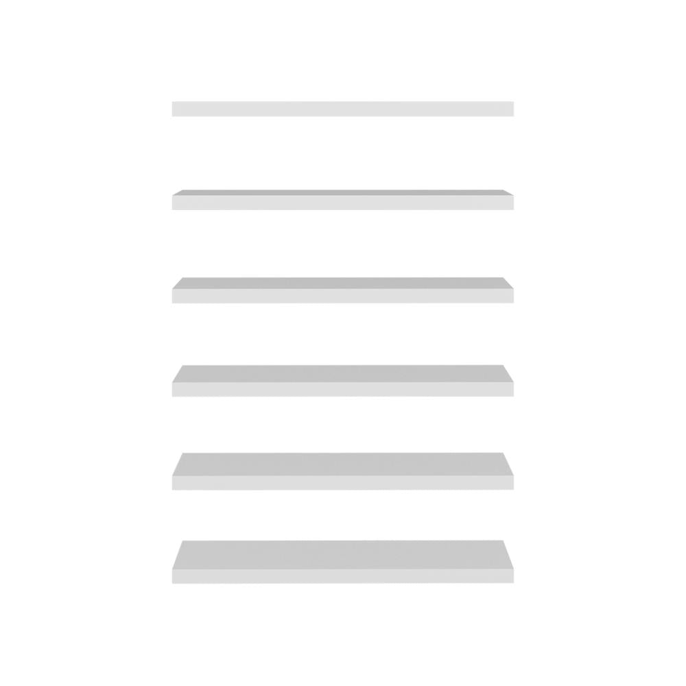 Repisa Flotante Aura X2, Kronos Blanco, con Diseño Minimalista ZF