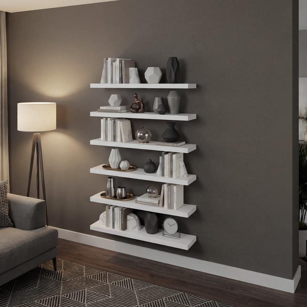 Repisa Flotante Aura X2, Kronos Blanco, con Diseño Minimalista ZF