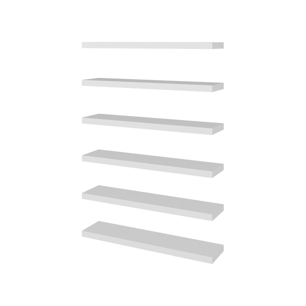 Repisa Flotante Aura X2, Kronos Blanco, con Diseño Minimalista ZF