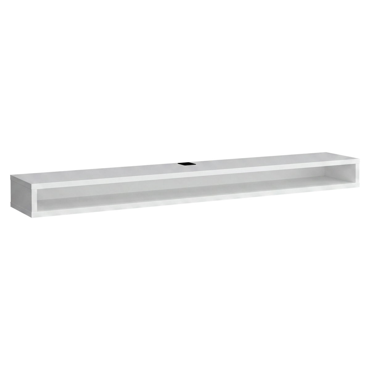 Mesa para TV Flotante Luft, Blanco, con un Diseño Contemporáneo