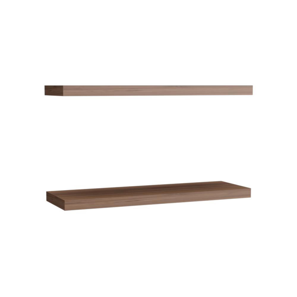 Repisa Flotante Maca X2, Café Espresso, con espacio para ubicar objetos ZF
