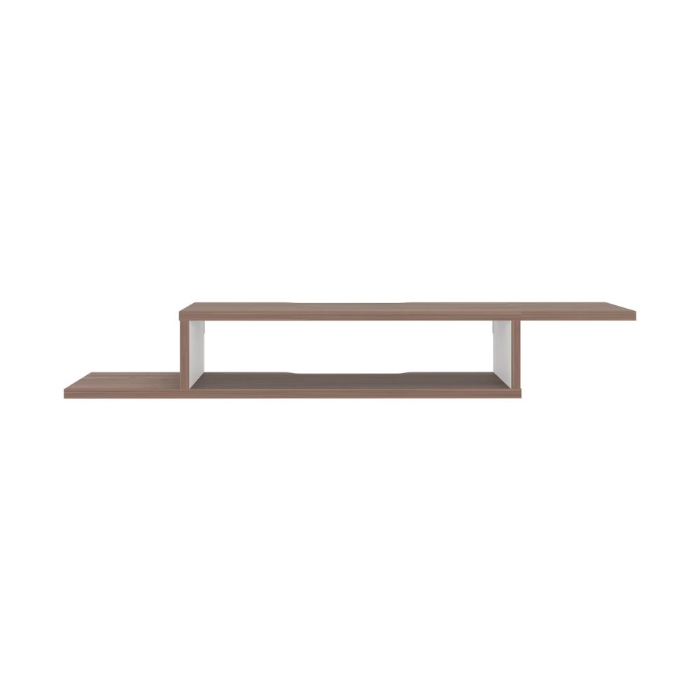 Mesa Para Tv Flotante Dilix, Castaño y Blanco, con superficie para objetos decorativos