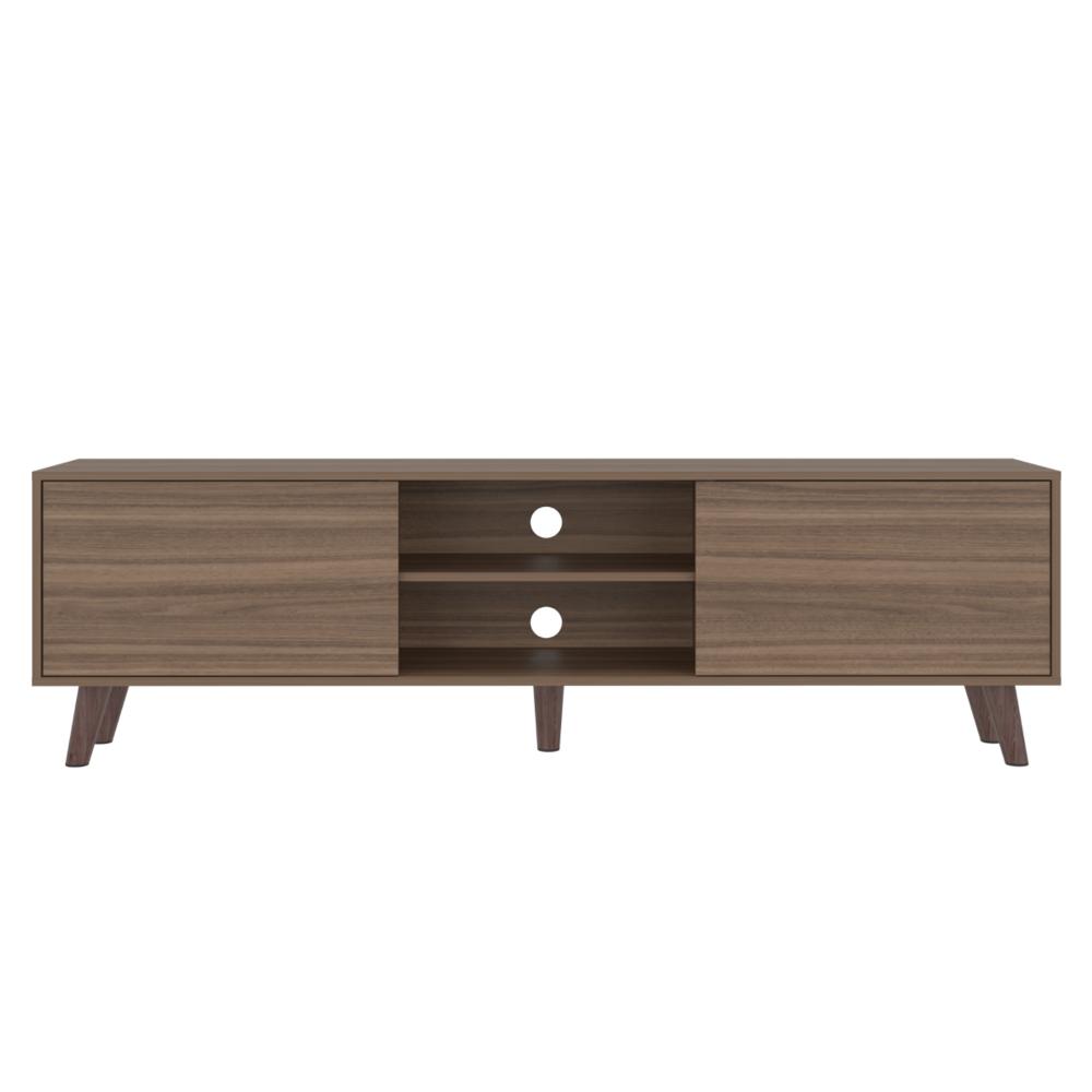 Mesa para TV Telmo, Avellana, con Espacio para TV hasta de 80 Pulgadas